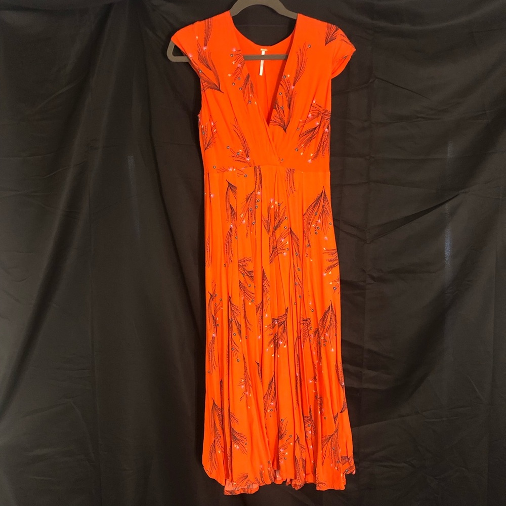 Free people fire orange/red dress